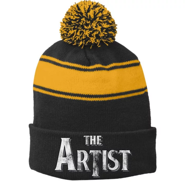 The Artist Stripe Pom Pom Beanie