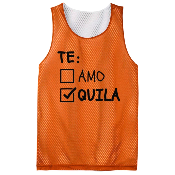 Te Amo Tequila Funny Cinco De Mayo Tequila Mesh Reversible Basketball Jersey Tank