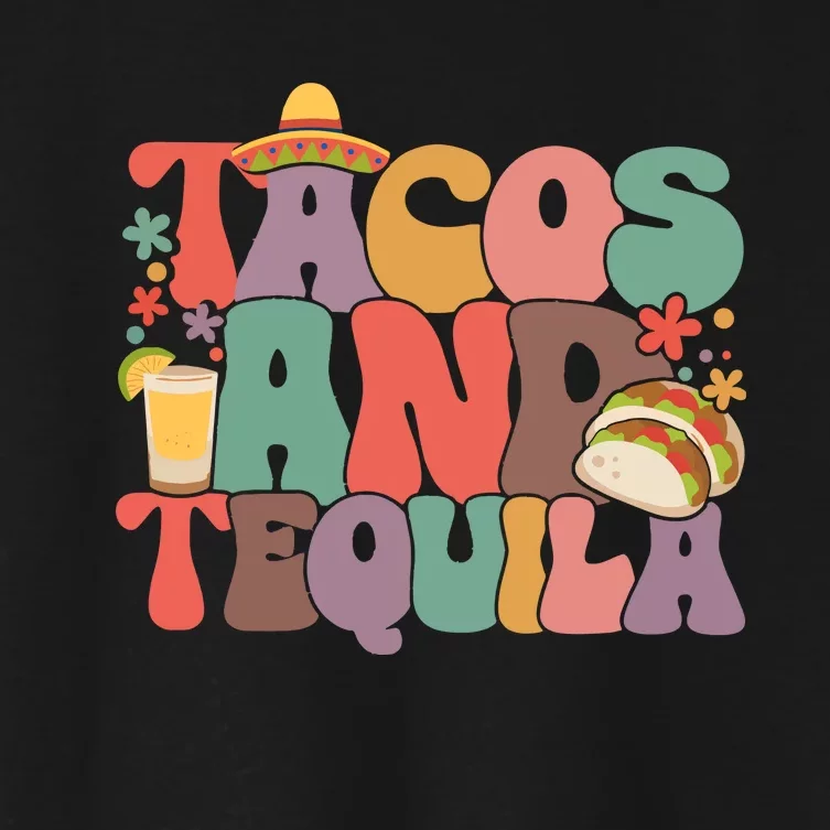 Tacos And Tequila Cinco De Mayo Women's Crop Top Tee