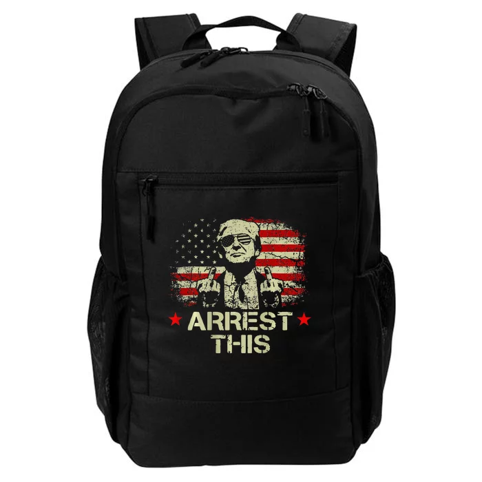 Trump Arrest This Funny Trump 2024 Front On The Back Daily Commute Backpack