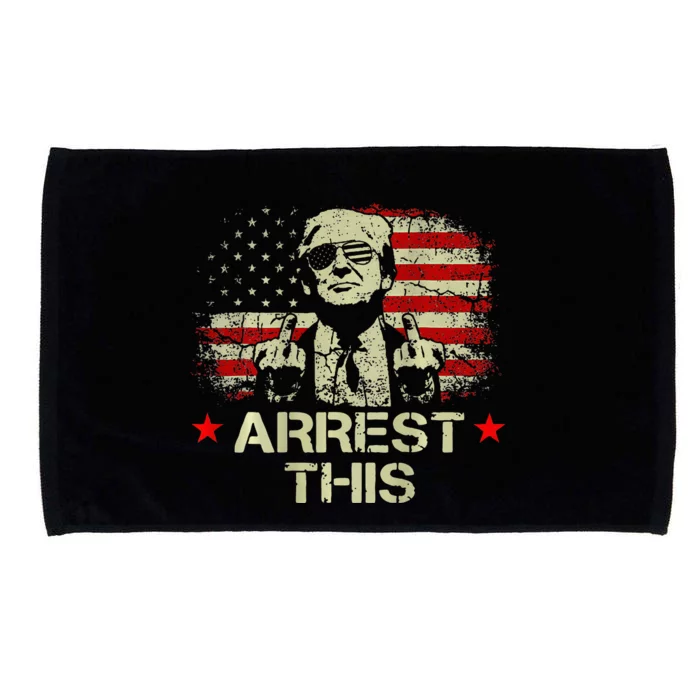 Trump Arrest This Funny Trump 2024 Front On The Back Microfiber Hand Towel