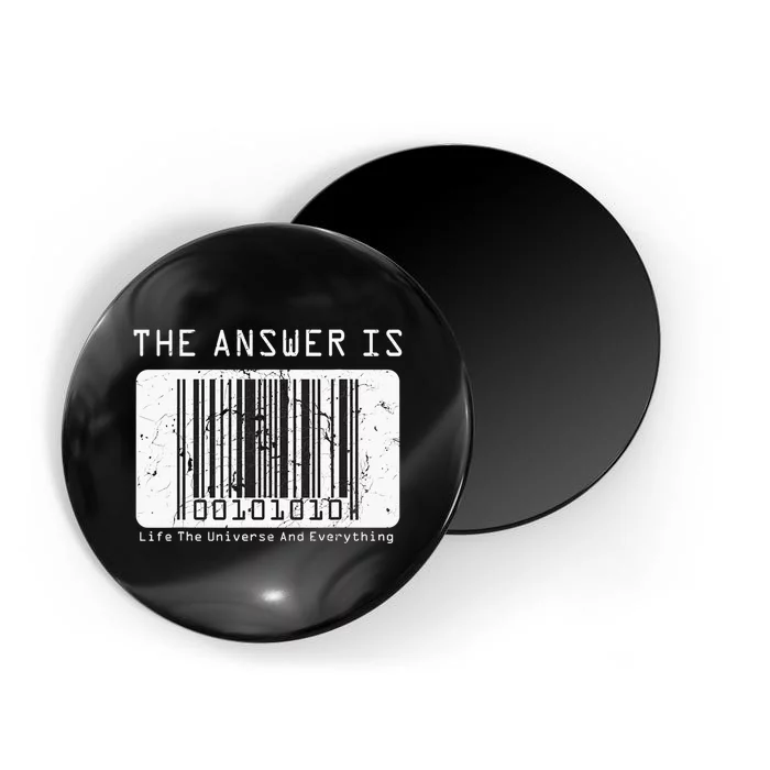 The Answer to Life The Universe and Everything in barcode Magnet