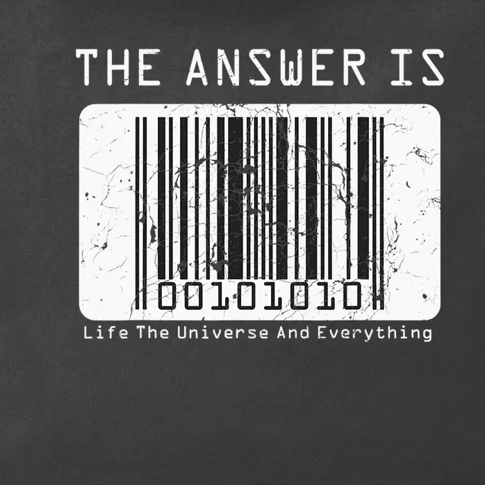 The Answer to Life The Universe and Everything in barcode Zip Tote Bag