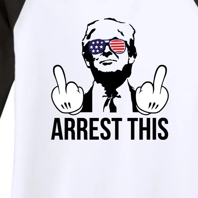 Trump Arrest This Women's Tri-Blend 3/4-Sleeve Raglan Shirt