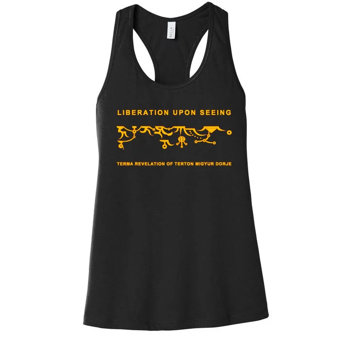 Tagdrol Amulet Tibetan Vajrayana Dzogchen Women's Racerback Tank