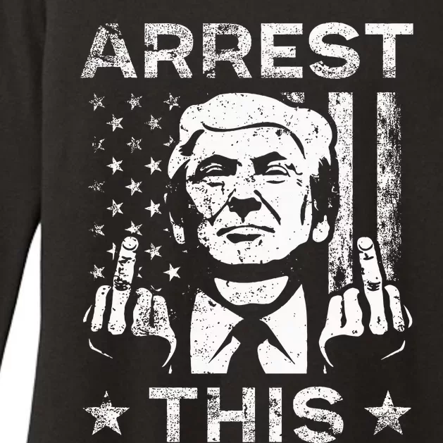 Trump Arrest This Fingers Womens CVC Long Sleeve Shirt