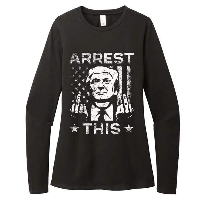 Trump Arrest This Fingers Womens CVC Long Sleeve Shirt