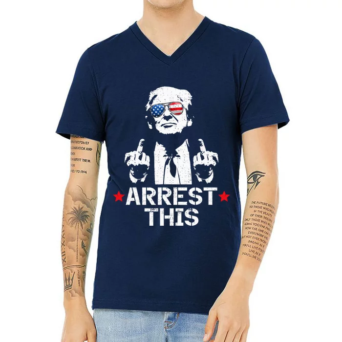 Trump Arrest This Funny Trump 2024 Convicted Felon V-Neck T-Shirt