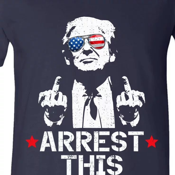 Trump Arrest This Funny Trump 2024 Convicted Felon V-Neck T-Shirt