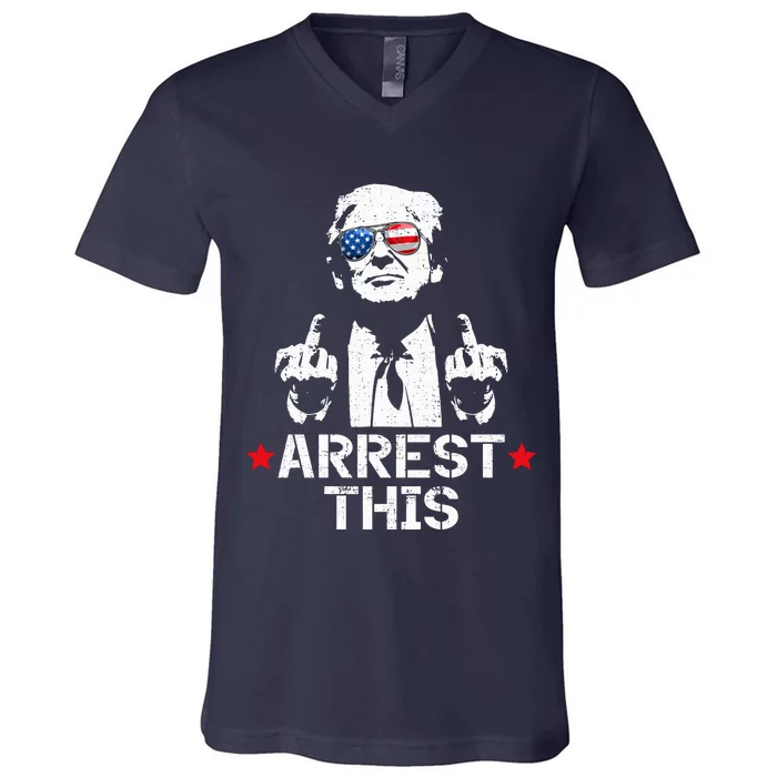 Trump Arrest This Funny Trump 2024 Convicted Felon V-Neck T-Shirt