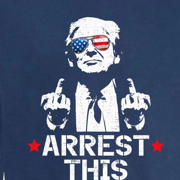 Trump Arrest This Funny Trump 2024 Convicted Felon Garment-Dyed Sweatshirt