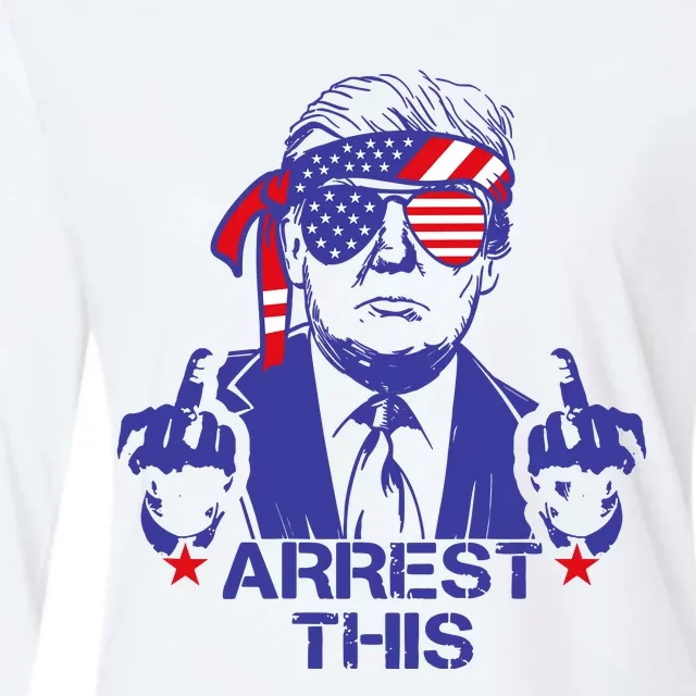 Trump Arrest This Funny Trump 2024 Convicted Felon Womens Cotton Relaxed Long Sleeve T-Shirt