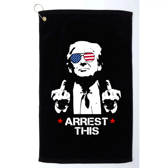 Trump Arrest This Funny Trump 2024 Convicted Felon Platinum Collection Golf Towel