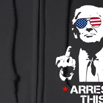 Trump Arrest This Funny Trump 2024 Convicted Felon Full Zip Hoodie