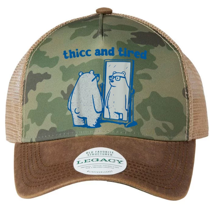 Thicc And Tired Bear Legacy Tie Dye Trucker Hat