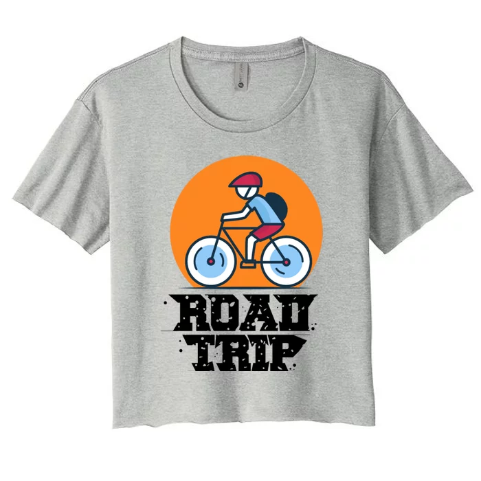 Travel And Tour With Road Trip Funny Women's Crop Top Tee