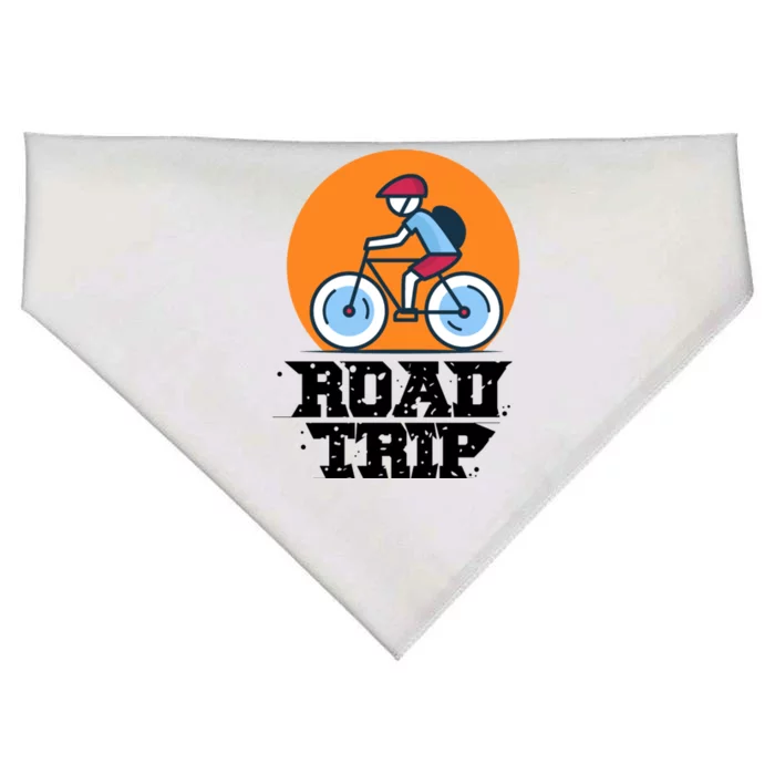 Travel And Tour With Road Trip Funny USA-Made Doggie Bandana