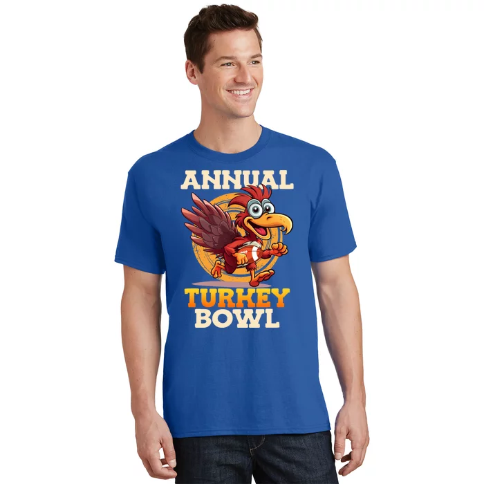 Thanksgiving Annual Turkey Bowl American Football Turkeys Gift T-Shirt