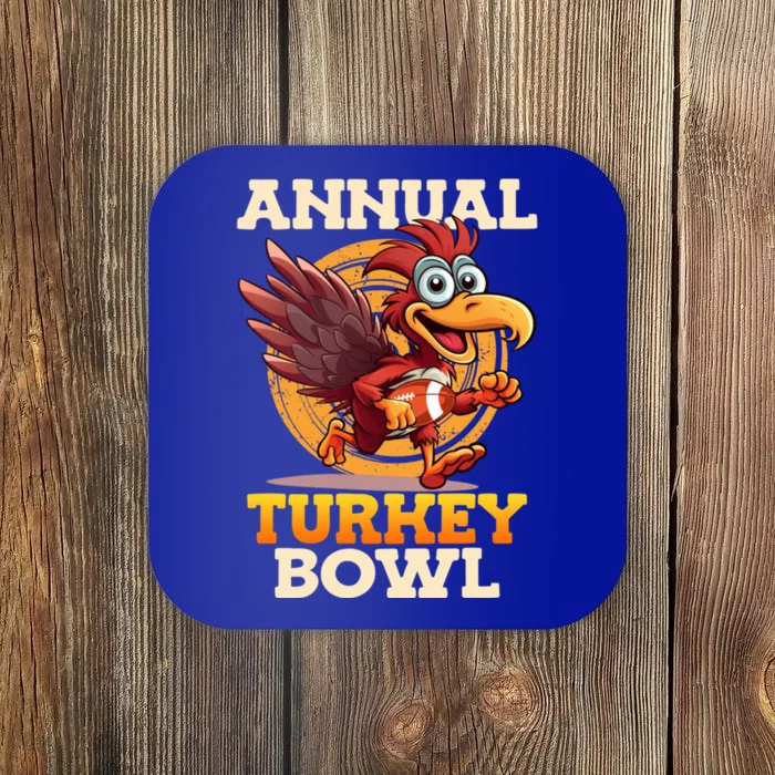 Thanksgiving Annual Turkey Bowl American Football Turkeys Gift Coaster