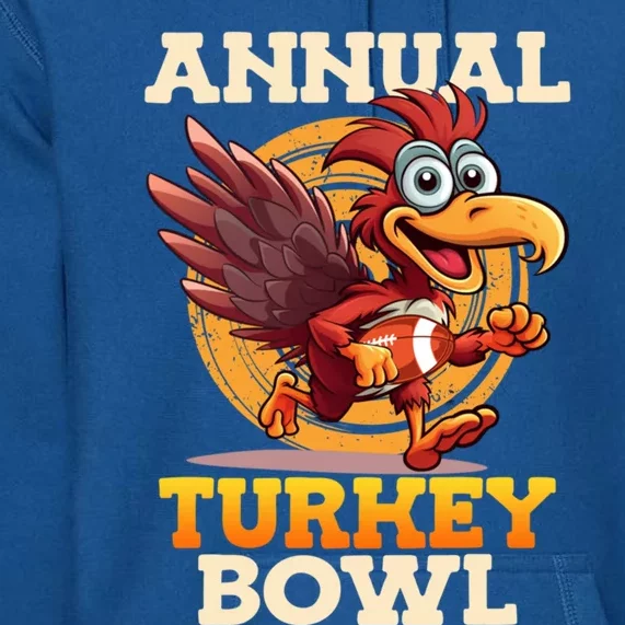 Thanksgiving Annual Turkey Bowl American Football Turkeys Gift Premium Hoodie