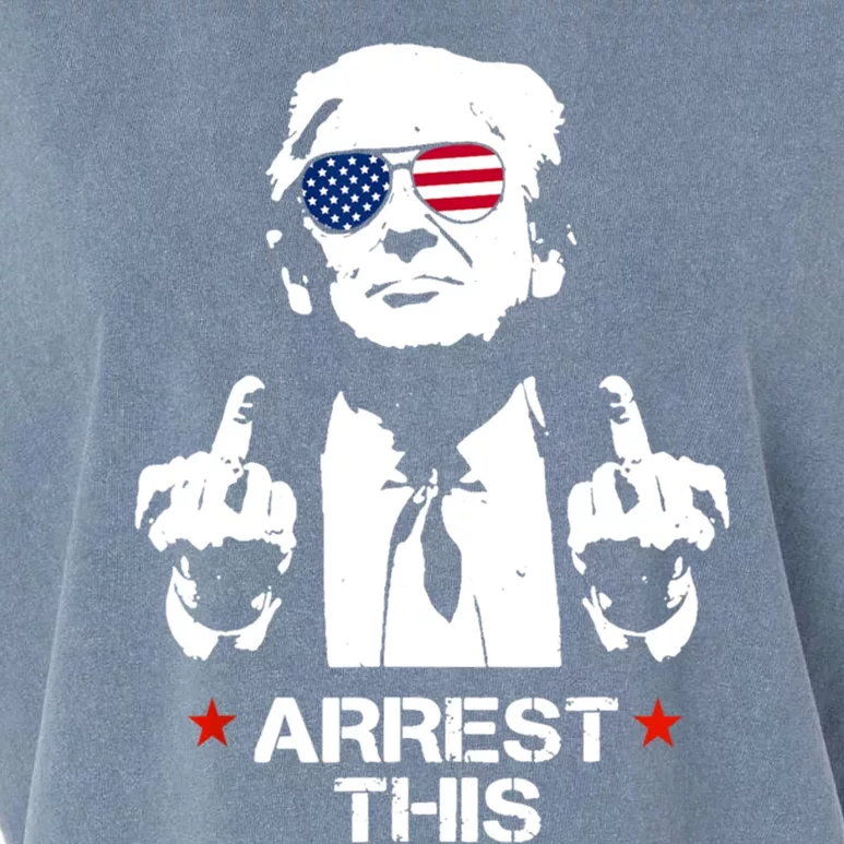 Trump Arrest This Funny Trump 2024 Convicted Felon Gift Garment-Dyed Women's Muscle Tee