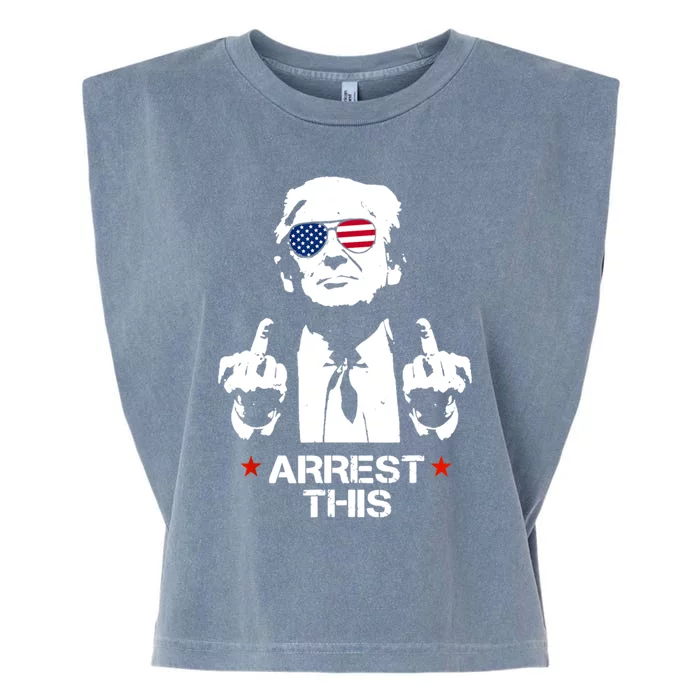 Trump Arrest This Funny Trump 2024 Convicted Felon Gift Garment-Dyed Women's Muscle Tee