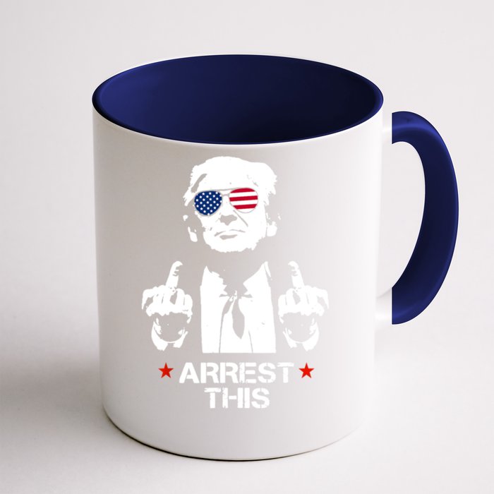 Trump Arrest This Funny Trump 2024 Convicted Felon Gift Front & Back Coffee Mug