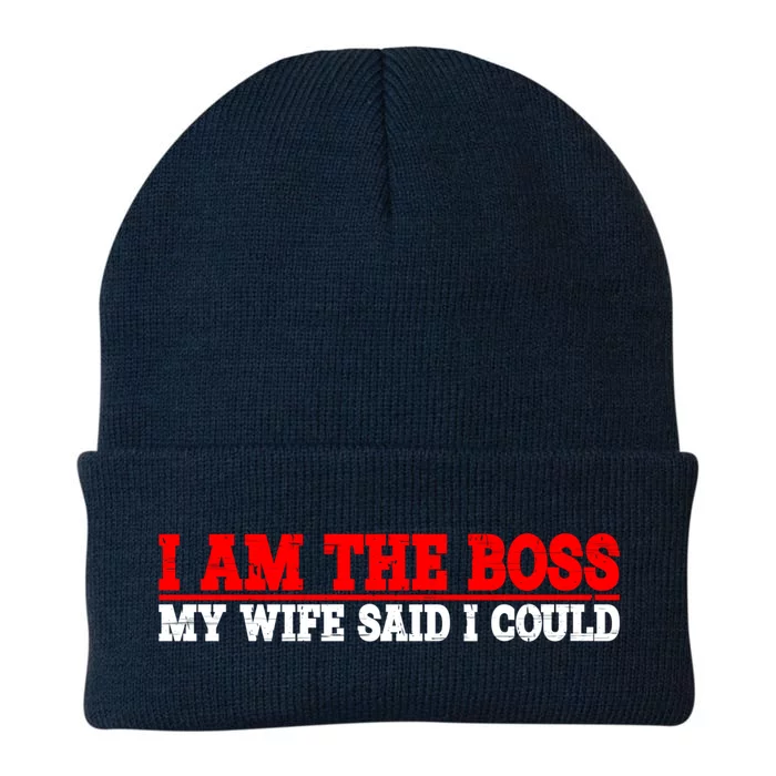 Ti Am The Boss Gift My Wife Said I Could Be Gift Knit Cap Winter Beanie