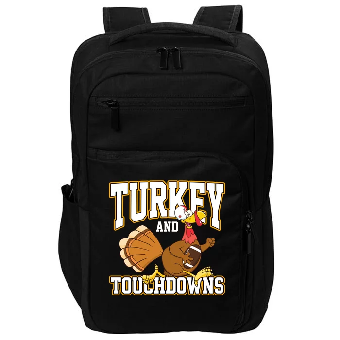 Turkey And Touchdowns Thanksgiving Football Impact Tech Backpack