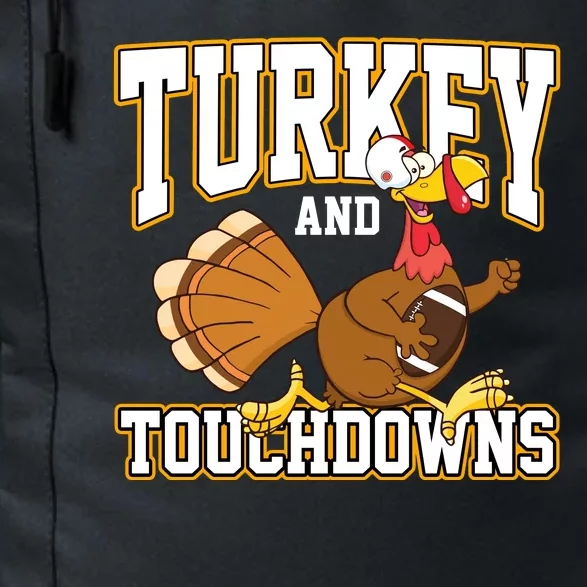 Turkey And Touchdowns Thanksgiving Football Daily Commute Backpack