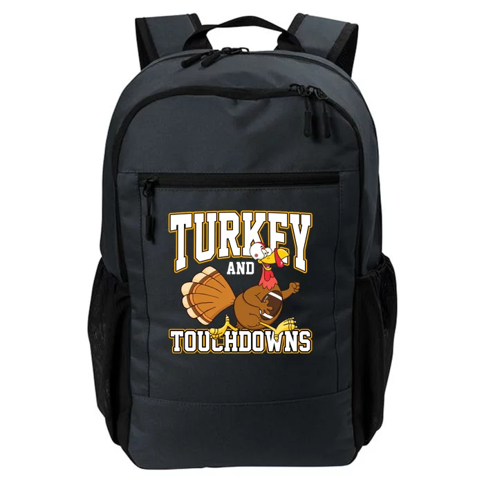 Turkey And Touchdowns Thanksgiving Football Daily Commute Backpack