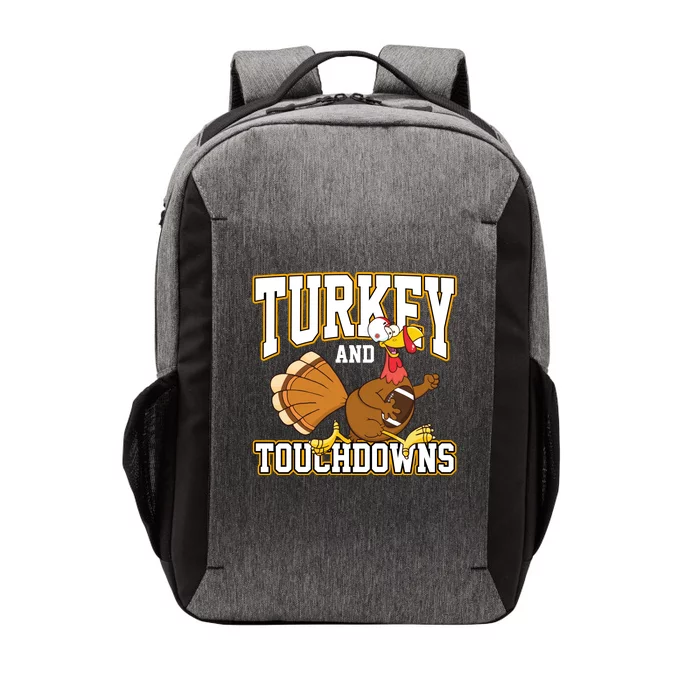 Turkey And Touchdowns Thanksgiving Football Vector Backpack