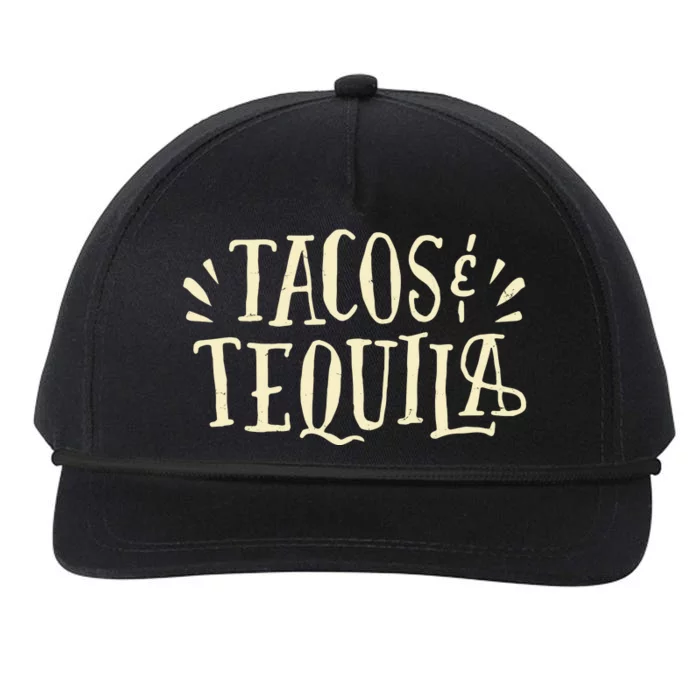 Tacos And Tequila Party Snapback Five-Panel Rope Hat