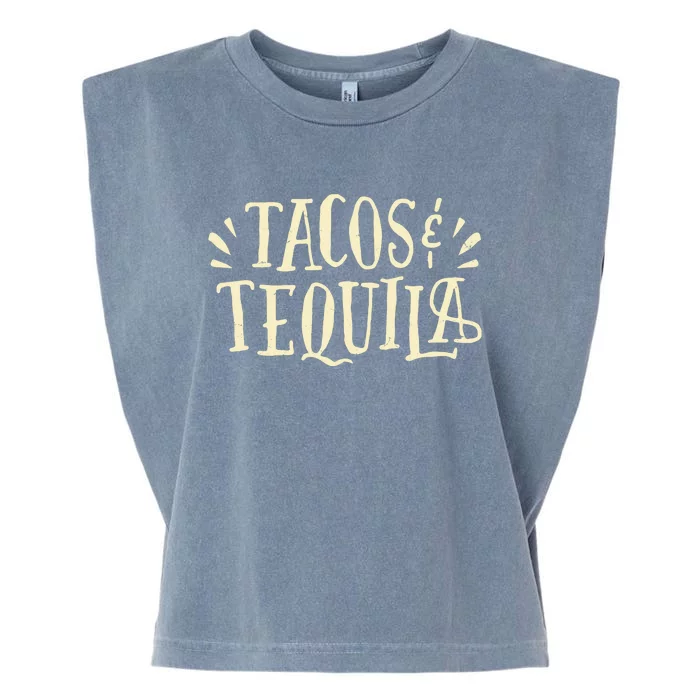 Tacos And Tequila Party Garment-Dyed Women's Muscle Tee