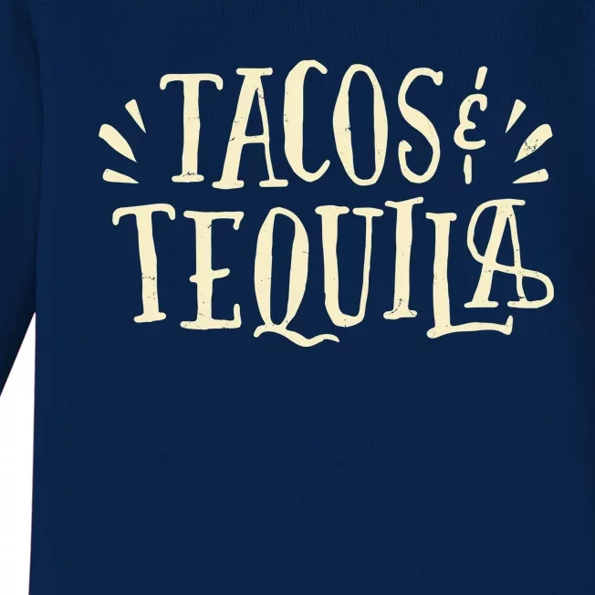 Tacos And Tequila Party Baby Long Sleeve Bodysuit