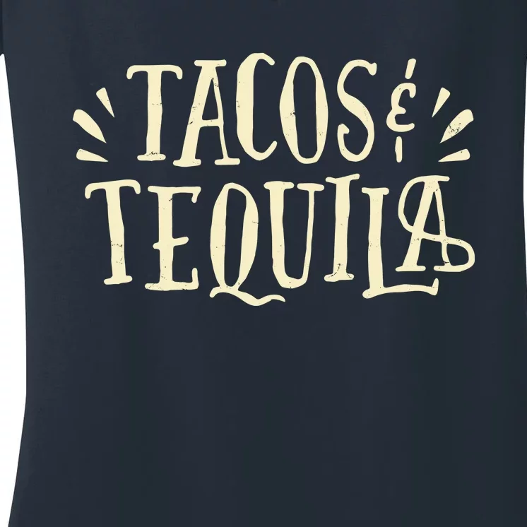 Tacos And Tequila Party Women's V-Neck T-Shirt