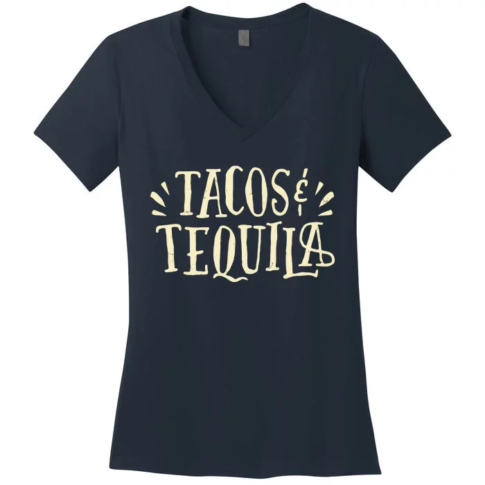 Tacos And Tequila Party Women's V-Neck T-Shirt