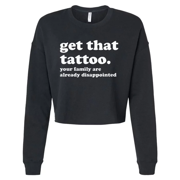 Tattoo Artist Tattoo Lover Tattooist Funny Saying Cropped Pullover Crew