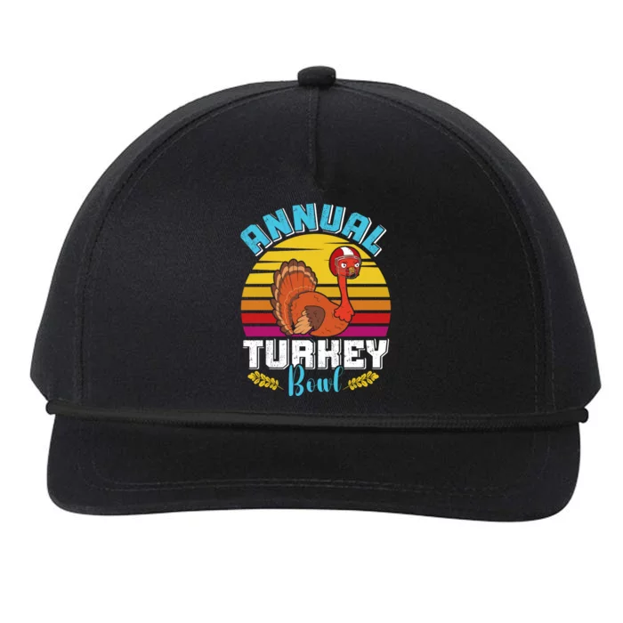 Thanksgiving Annual Turkey Bowl American Football Usa Meaningful Gift Snapback Five-Panel Rope Hat