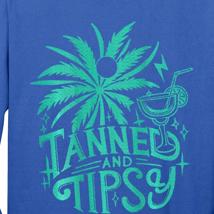 Tanned And Tipsy Beach Summer Long Sleeve Shirt