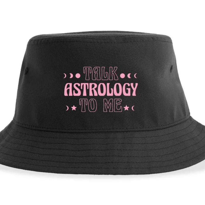 Talk Astrology To Me Funny Zodiac Sustainable Bucket Hat