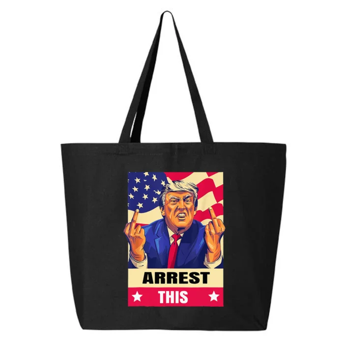 Trump Arrest This .Never Surrender.Fingers 25L Jumbo Tote