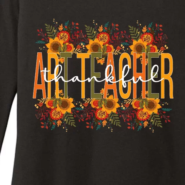 Thankful Art Teacher Thanksgiving funny Teaching Womens CVC Long Sleeve Shirt