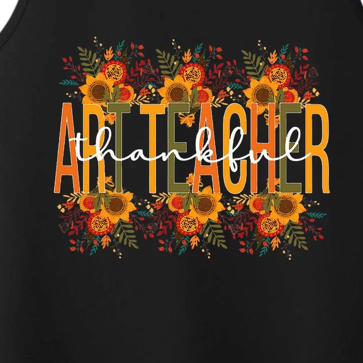 Thankful Art Teacher Thanksgiving funny Teaching Performance Tank