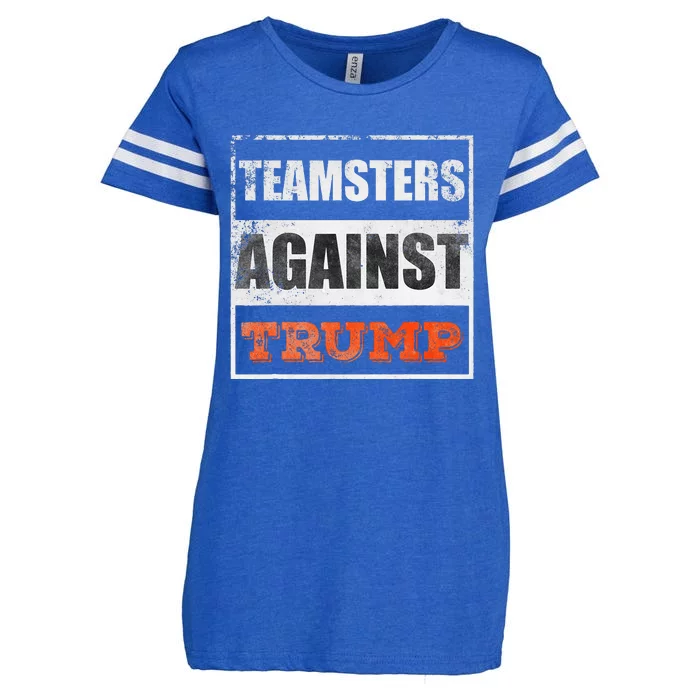 Teamsters Against Trump Enza Ladies Jersey Football T-Shirt