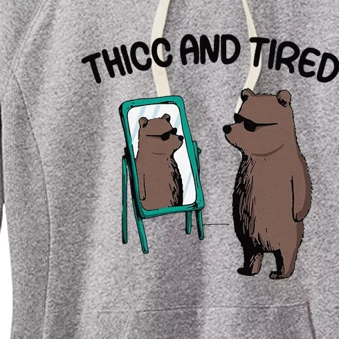 Thicc And Tired Bear Women's Fleece Hoodie