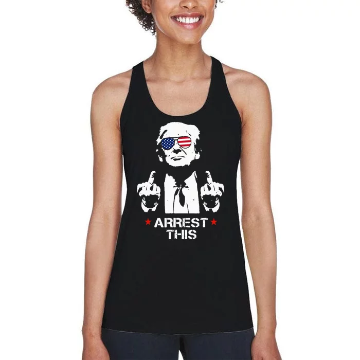 Trump Arrest This Women's Racerback Tank