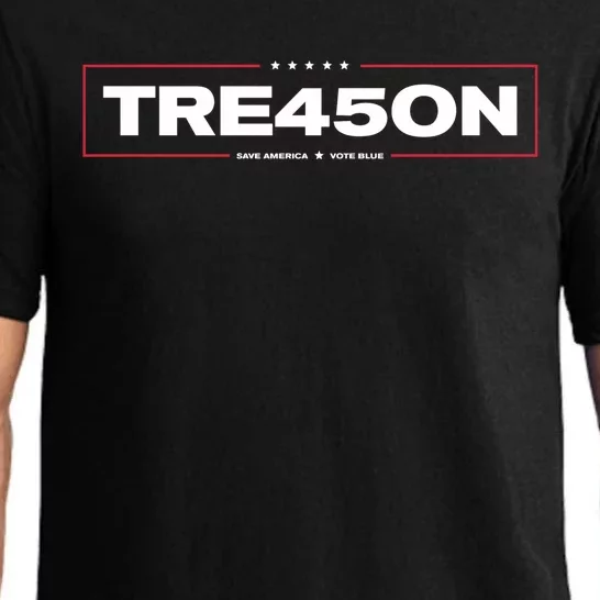 Tre45on Anti Trump Treason 45 Save America Vote Blue Pajama Set