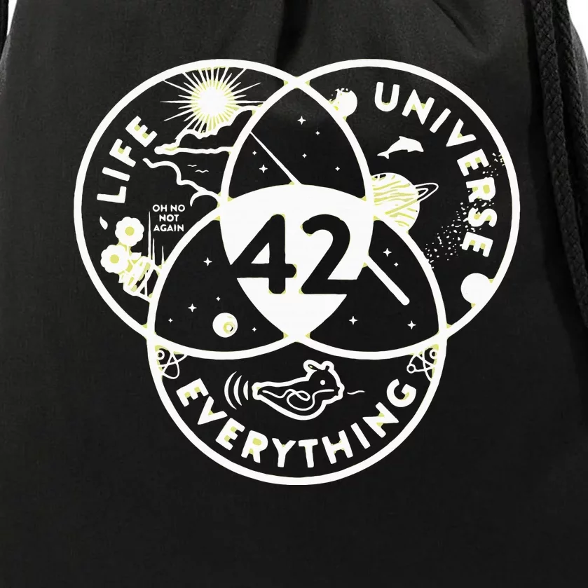 The Answer To Life The Universe And Everything 42 Drawstring Bag