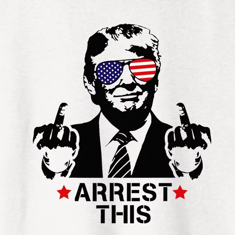 Trump Arrest This Funny Trump 2024 Convicted Felon Women's Crop Top Tee